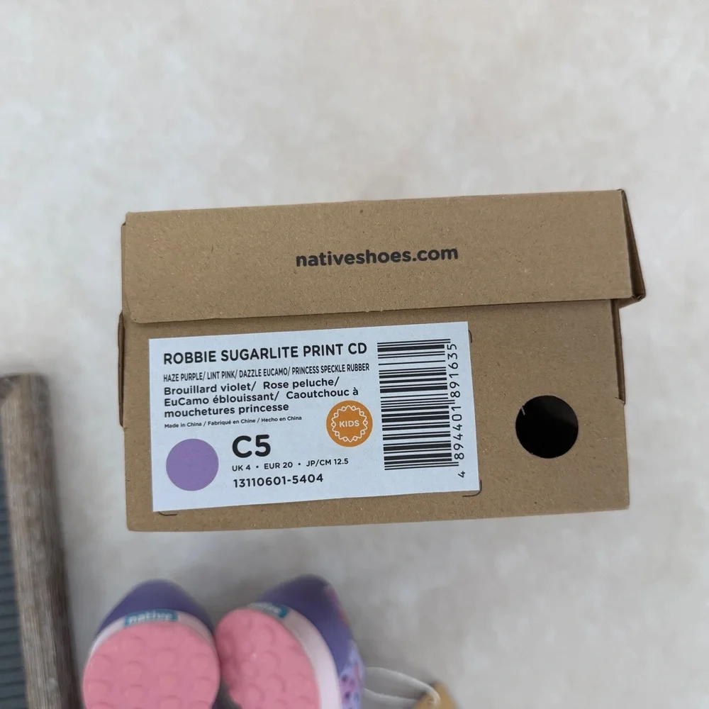 New Native Robbie Sugarlite Shoes in Purple and Pink